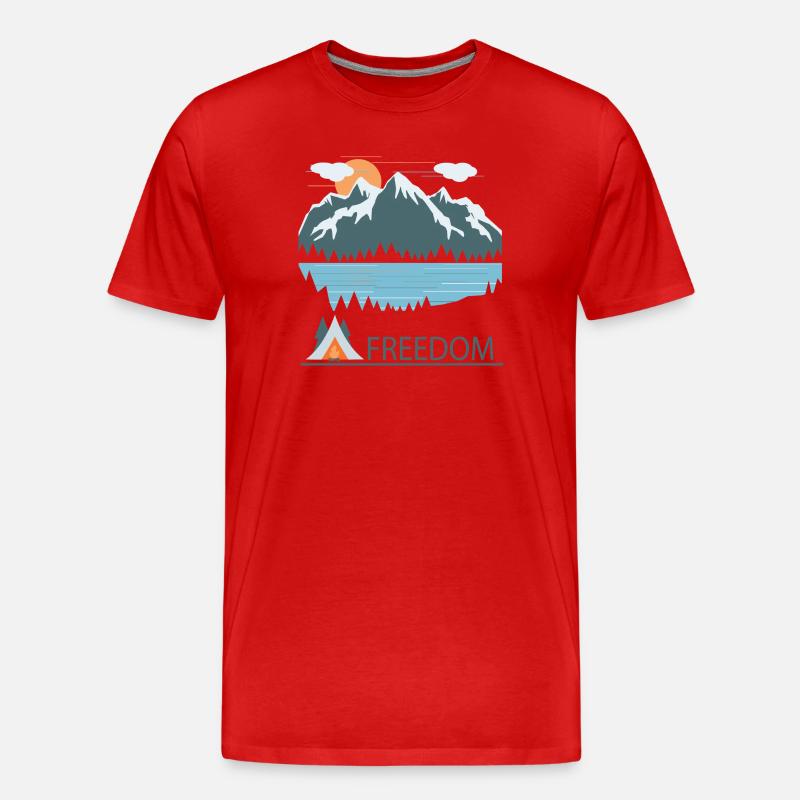 zelt - Männer Premium Bio T-Shirt - Rot