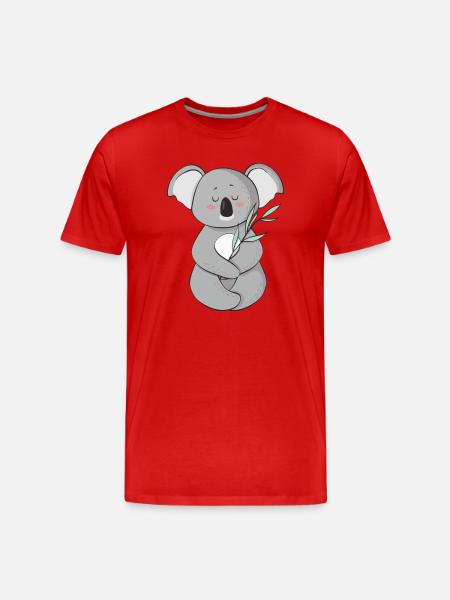koala - Men's Premium Organic T-Shirt - red