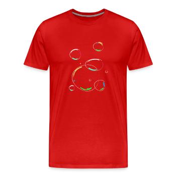 Savon bulles savon cercles colorés - T-shirt bio Premium Homme - rouge - Devant - Damien (186cm)
