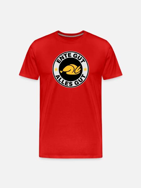 Ente gut alles gut - Männer Premium Bio T-Shirt - Rot