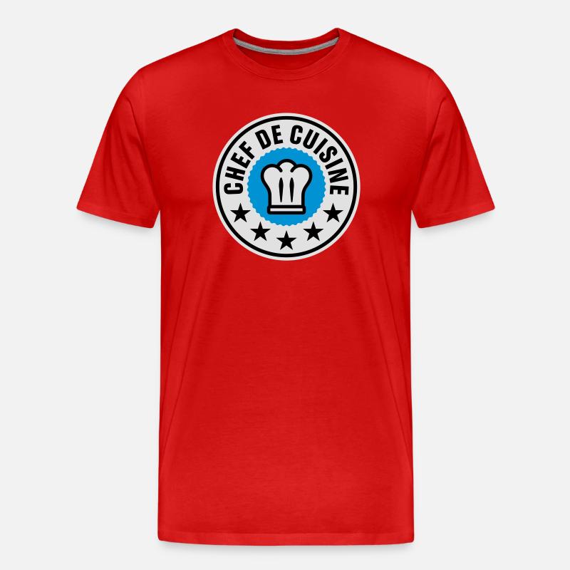 Chef de Cuisine - Männer Premium Bio T-Shirt - Rot