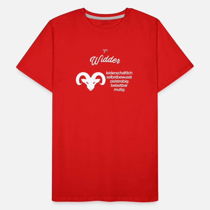 Sternzeichen Widder Männer Premium Bio T-Shirt