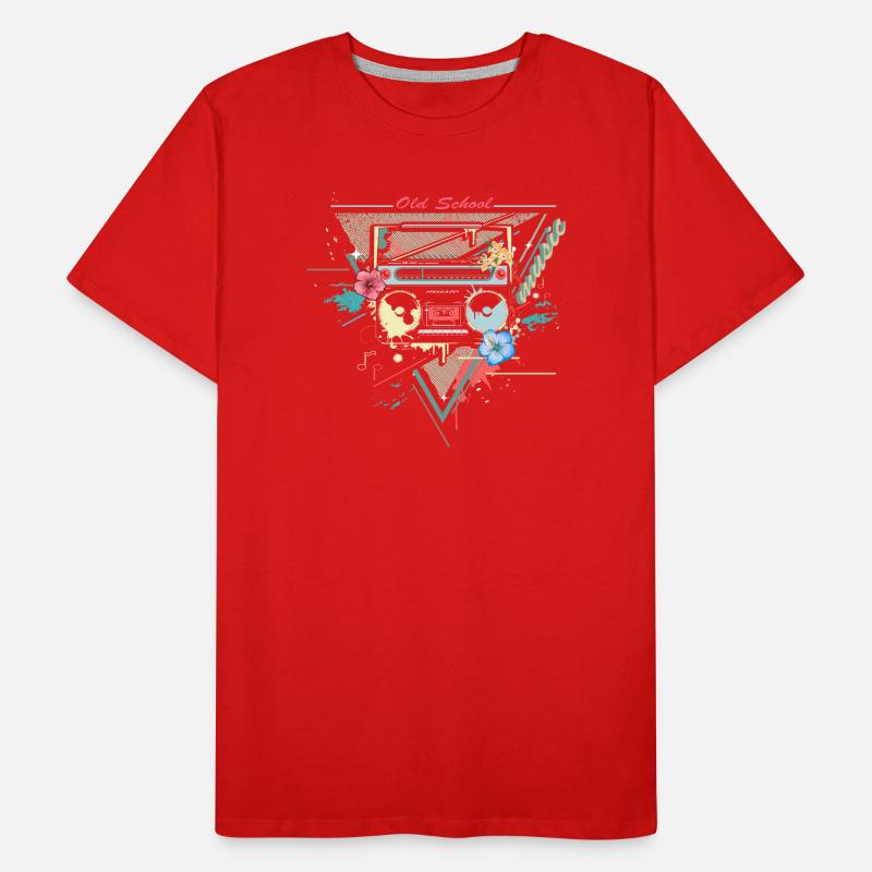 Ghettoblaster retro graffiti Men's Premium Organic T-Shirt