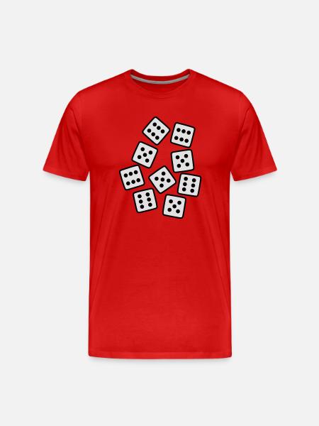 Dice - 50 ans d'anniversaire - T-shirt bio Premium Homme - rouge