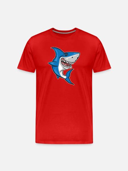Shark - Fish - Men's Premium Organic T-Shirt - red