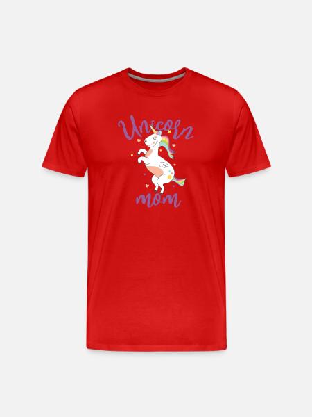 Unicorn Mother - Mothers are Unicorn Special - Men's Premium Organic T-Shirt - red