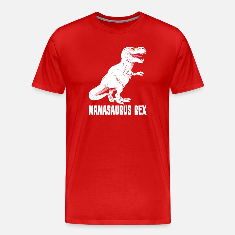 Mutter Dinosaurier - Mamasaurus Rex - Lustig - Männer Premium Bio T-Shirt - Rot