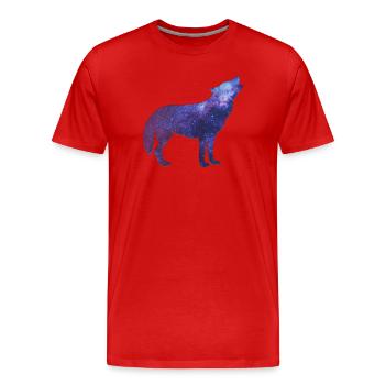 Hurlement de Starwolf - T-shirt bio Premium Homme - rouge - Devant - Damien (186cm)