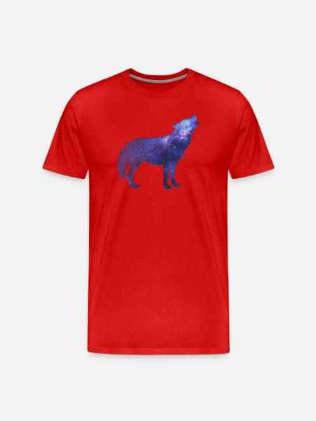 Starwolf Howl - Men's Premium Organic T-Shirt - red