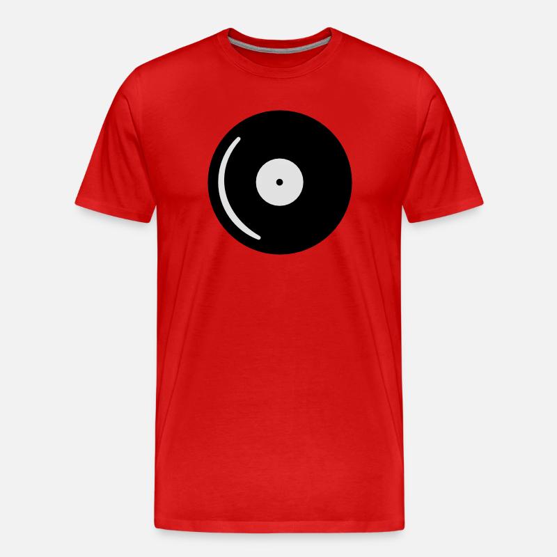 Langspielplatte - Männer Premium Bio T-Shirt - Rot