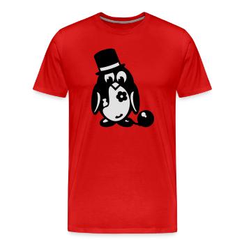 baccalauréat pingouin - T-shirt bio Premium Homme - rouge - Devant - Damien (186cm)