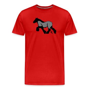 thorgrau - Männer Premium Bio T-Shirt - Rot - Vorne - Damien (186cm)