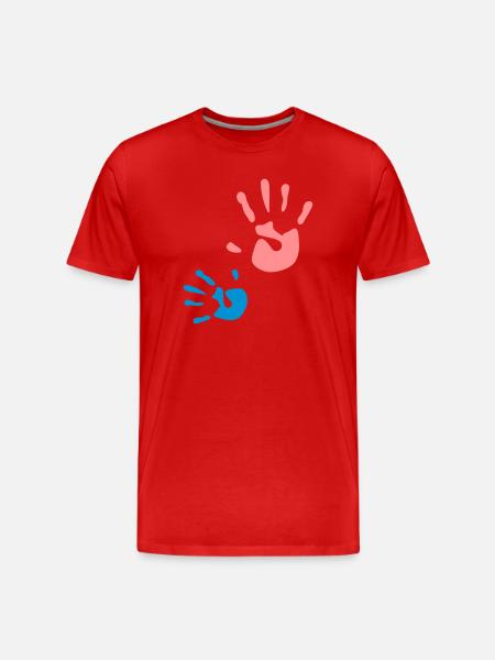 Main mère-enfant - T-shirt bio Premium Homme - rouge