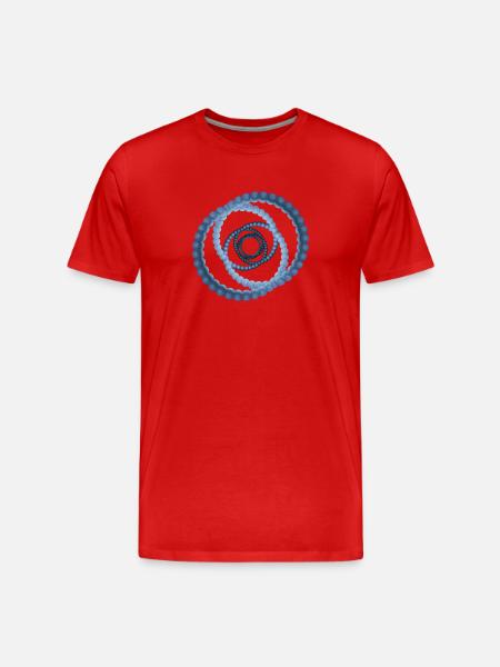 atom - cellular eight - Men's Premium Organic T-Shirt - red