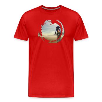 robot dessert - Männer Premium Bio T-Shirt - Rot - Vorne - Damien (186cm)