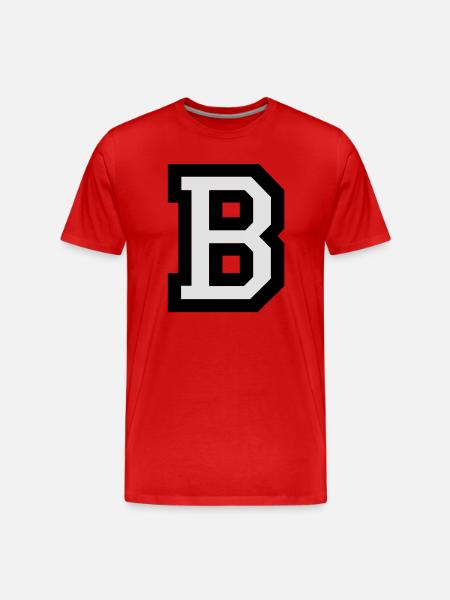 La lettre B - T-shirt bio Premium Homme - rouge