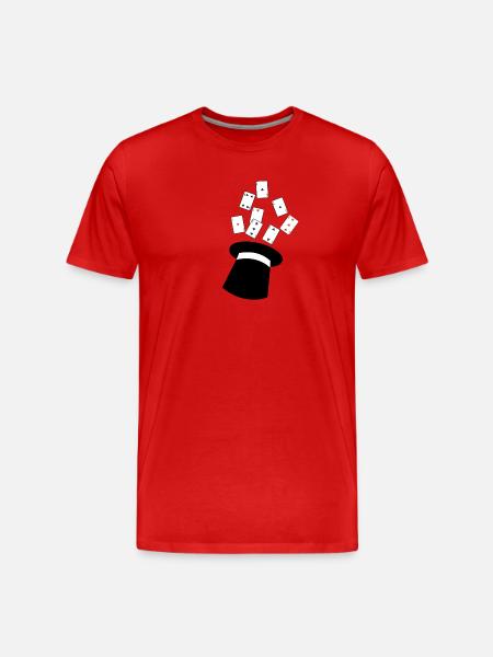 Tryllekunstner magi show magisk hat - Herre Premium T-shirt økologisk - rød