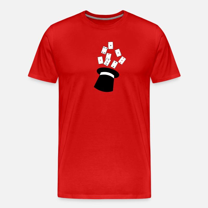 Magician magic show magic hat - Men's Premium Organic T-Shirt - red