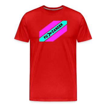 Fu... Krebs / Kampf gegen Krebs / Fu.. Cancer - Männer Premium Bio T-Shirt - Rot - Vorne - Damien (186cm)