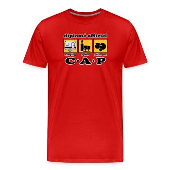 Camping Aperitif Schalen flex - Männer Premium Bio T-Shirt - Rot - Vorne - Damien (186cm)