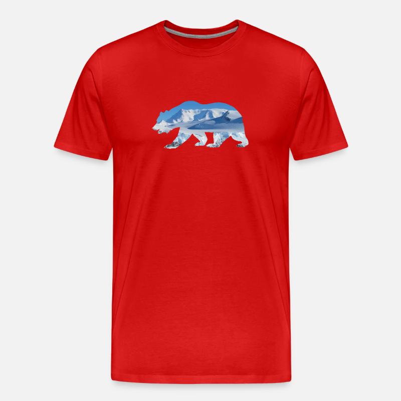 Eisbär - Männer Premium Bio T-Shirt - Rot