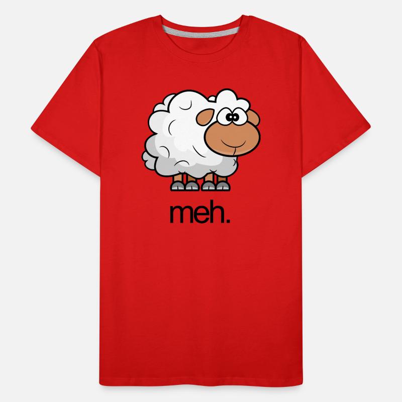 Schaf-Illustrationscomic mit Zitat Männer Premium Bio T-Shirt