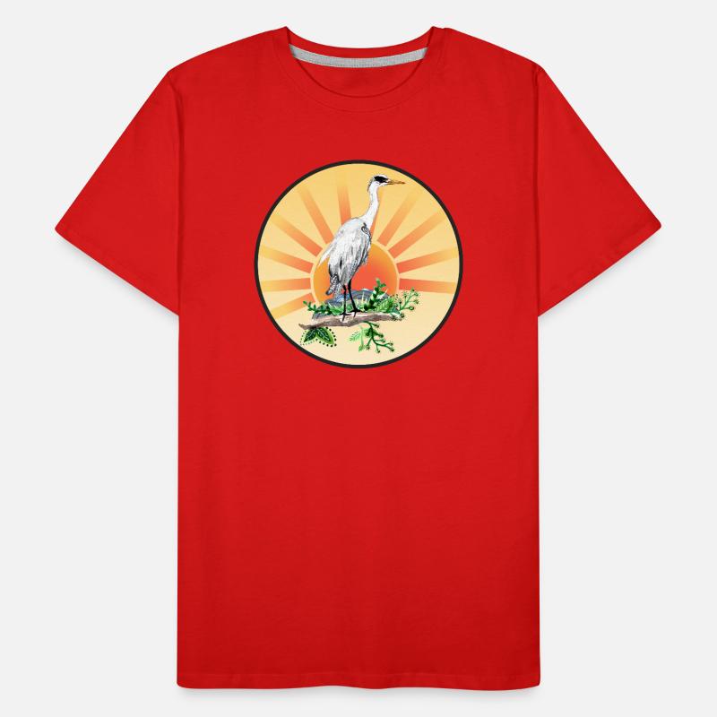 Héron cendré T-shirt bio Premium Homme