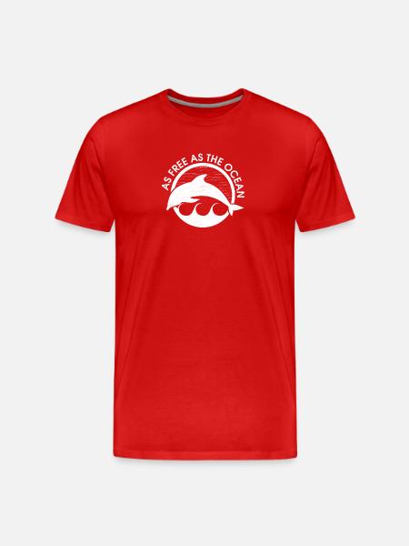 Aussi libre que l'océan - T-shirt bio Premium Homme - rouge