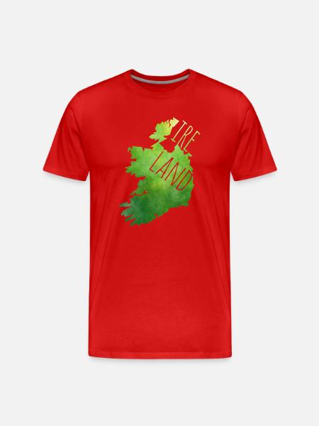 Ireland - Männer Premium Bio T-Shirt - Rot