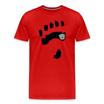 Polar Bear Paw + - T-shirt bio Premium Homme - rouge - Devant - Damien (186cm)