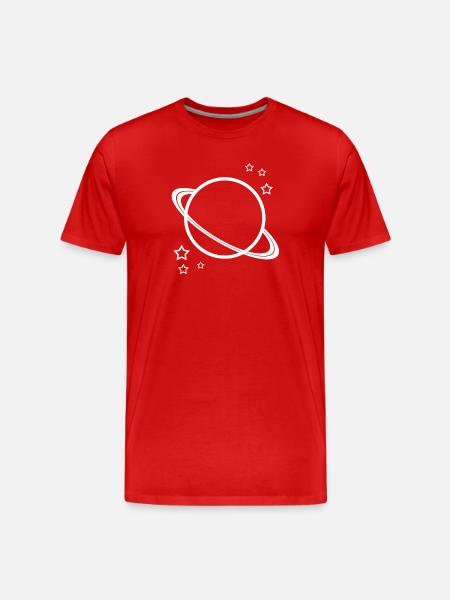 Planet Space universe - Men's Premium Organic T-Shirt - red