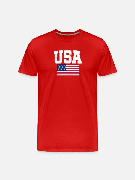 États-Unis - T-shirt bio Premium Homme - rouge