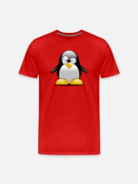 penguin property - Men's Premium Organic T-Shirt - red