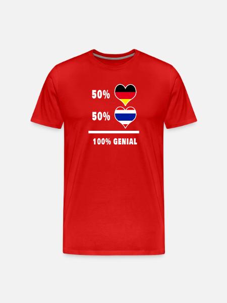 Germany and Thailand awesome / gift - Men's Premium Organic T-Shirt - red