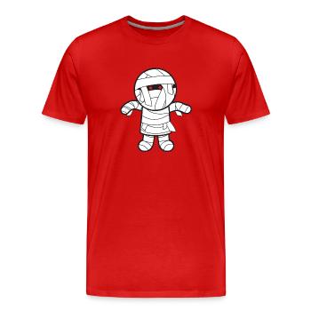 Kids shirt Mummy shirt motif wrapped mummy - Men's Premium Organic T-Shirt - red - Front - Damien (186cm)
