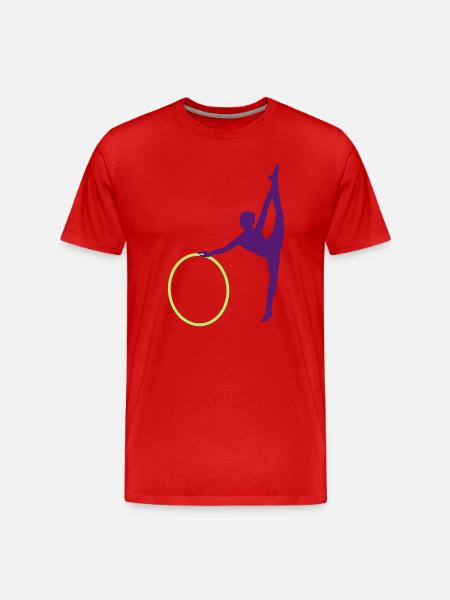 Rhythmic gymnastics - Men's Premium Organic T-Shirt - red