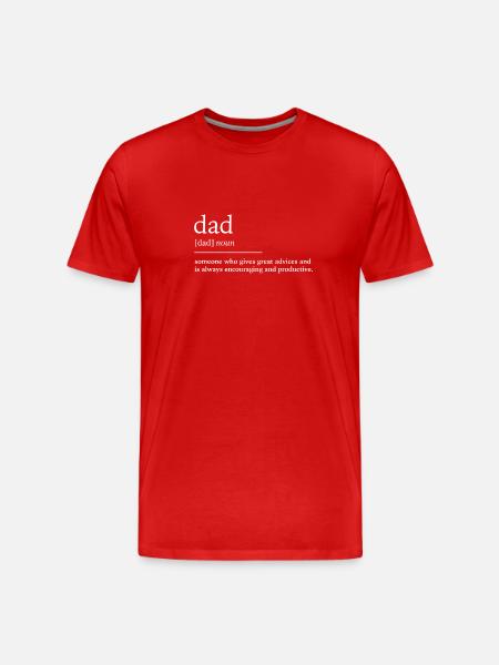 father - Men's Premium Organic T-Shirt - red
