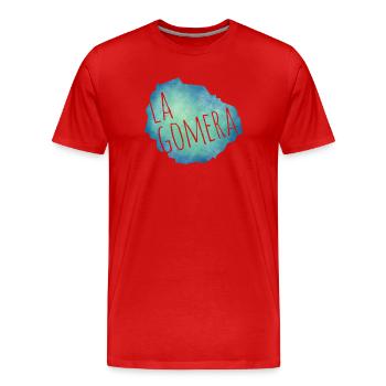 La Gomera - Männer Premium Bio T-Shirt - Rot - Vorne - Damien (186cm)