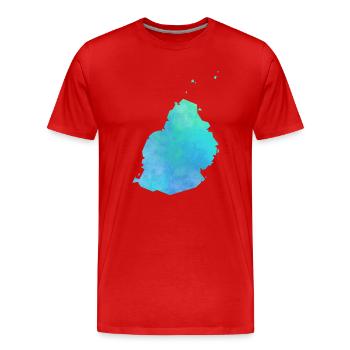 Mauritius - Männer Premium Bio T-Shirt - Rot - Vorne - Damien (186cm)