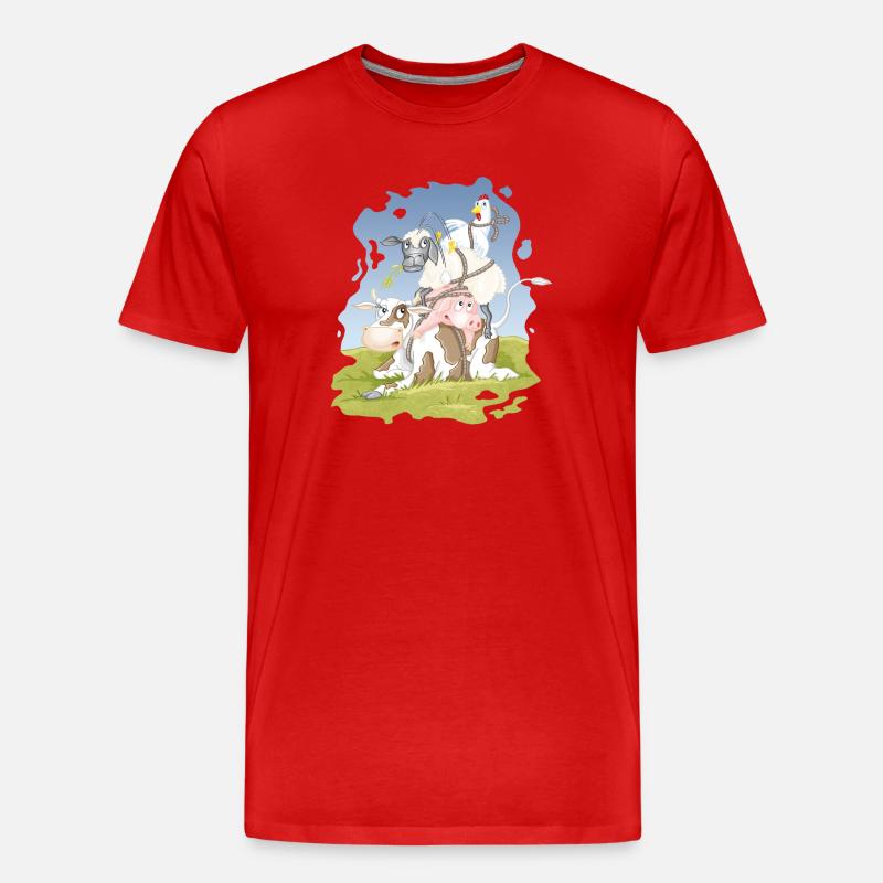 eierlegende Wollmilchsau - Männer Premium Bio T-Shirt - Rot