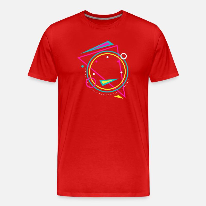 Geometrie - Männer Premium Bio T-Shirt - Rot
