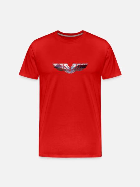 Eagle wing emblem - Men's Premium Organic T-Shirt - red