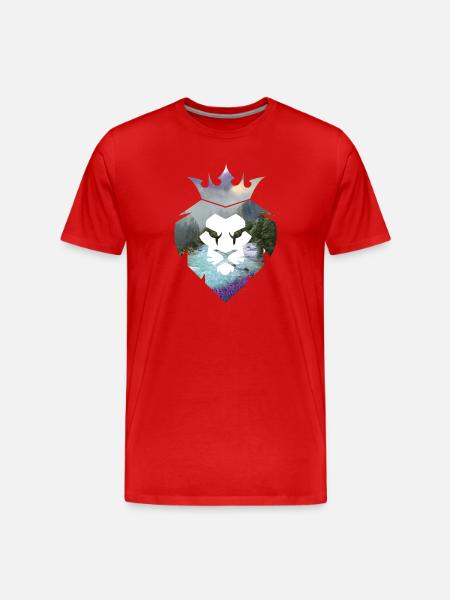 lion - Men's Premium Organic T-Shirt - red