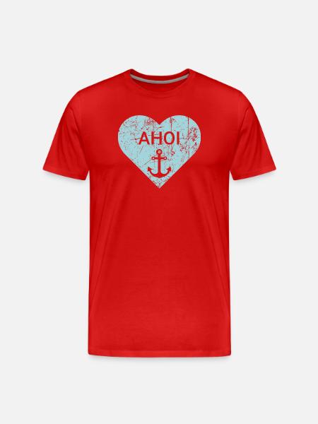 Maritime heart - Men's Premium Organic T-Shirt - red