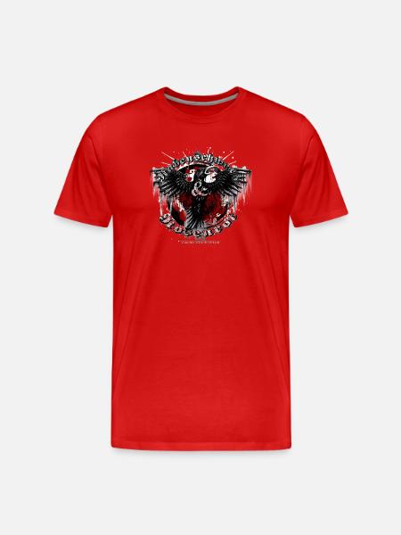 Rabenschwarz & Rosenrot - Männer Premium Bio T-Shirt - Rot