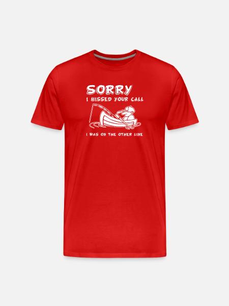 Fishing Lover Shirt - Men's Premium Organic T-Shirt - red
