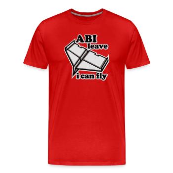 high school graduation airplane school graduation - Men's Premium Organic T-Shirt - red - Front - Damien (186cm)