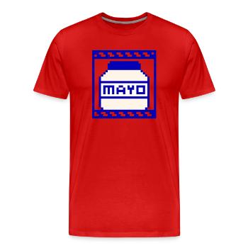 Mayo - Men's Premium Organic T-Shirt - red - Front - Damien (186cm)