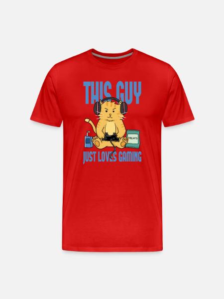 this man loves gaming - Men's Premium Organic T-Shirt - red