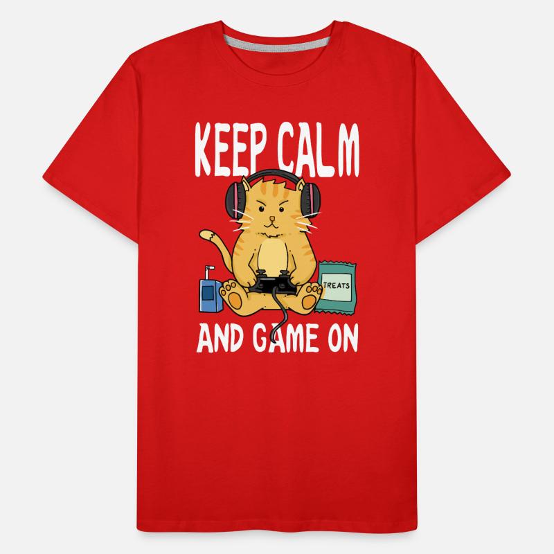 keep calm and game on Men's Premium Organic T-Shirt